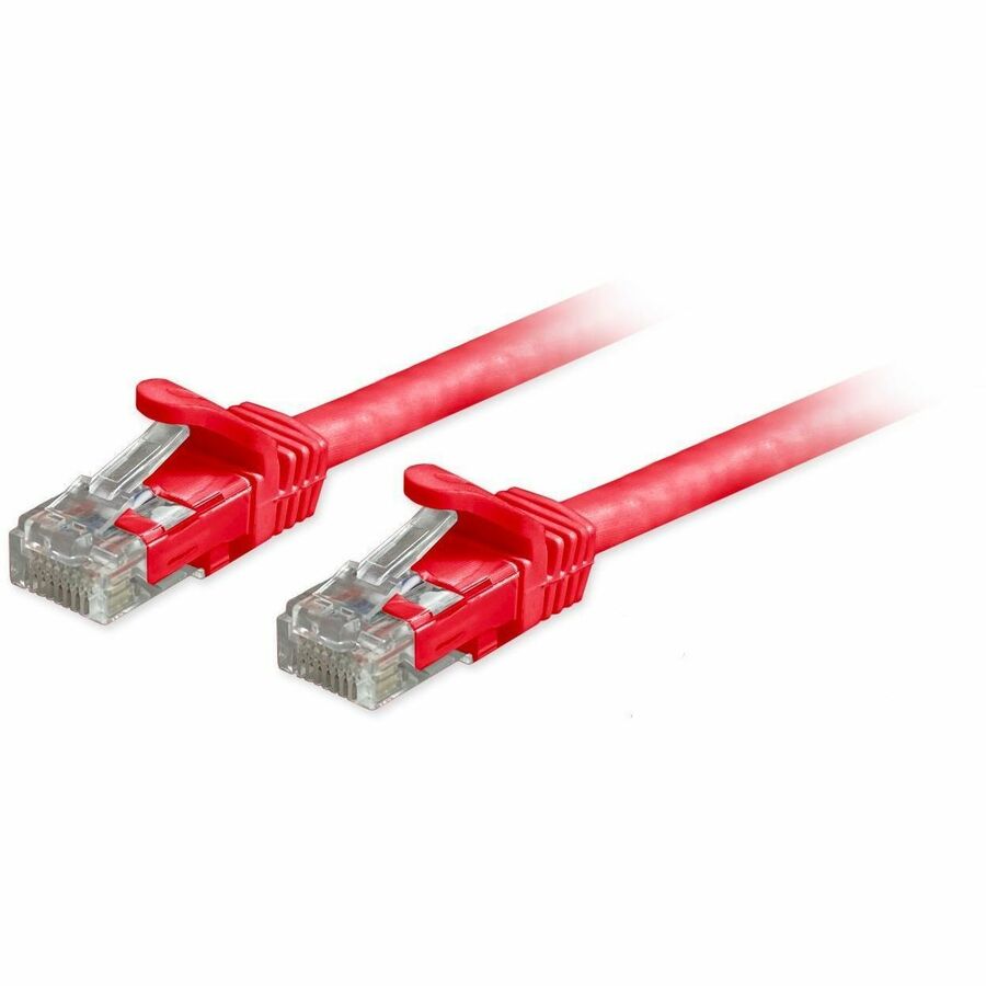 Comprehensive Cat6a Unshielded (UTP) Snagless Ethernet Patch Cable Red 3ft