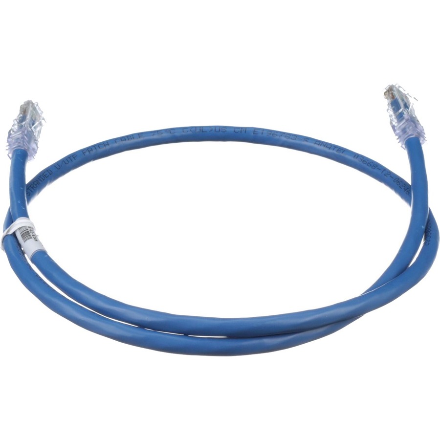 PanNet Patch Cord, 24 AWG, Cat. 6A, RJ45, 1 ft., Red
