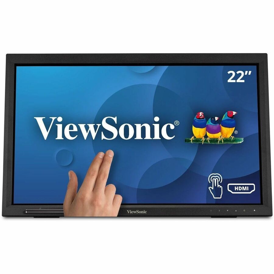 ViewSonic TD2223 22 Inch 1080p Touch Screen Monitor, 10-Point Multi IR Touch for Retail POS and Kiosks, Durable 7H Scratch-Resistant Glass, Eye Care Technology, HDMI, VGA, DVI, and USB Hub Inputs