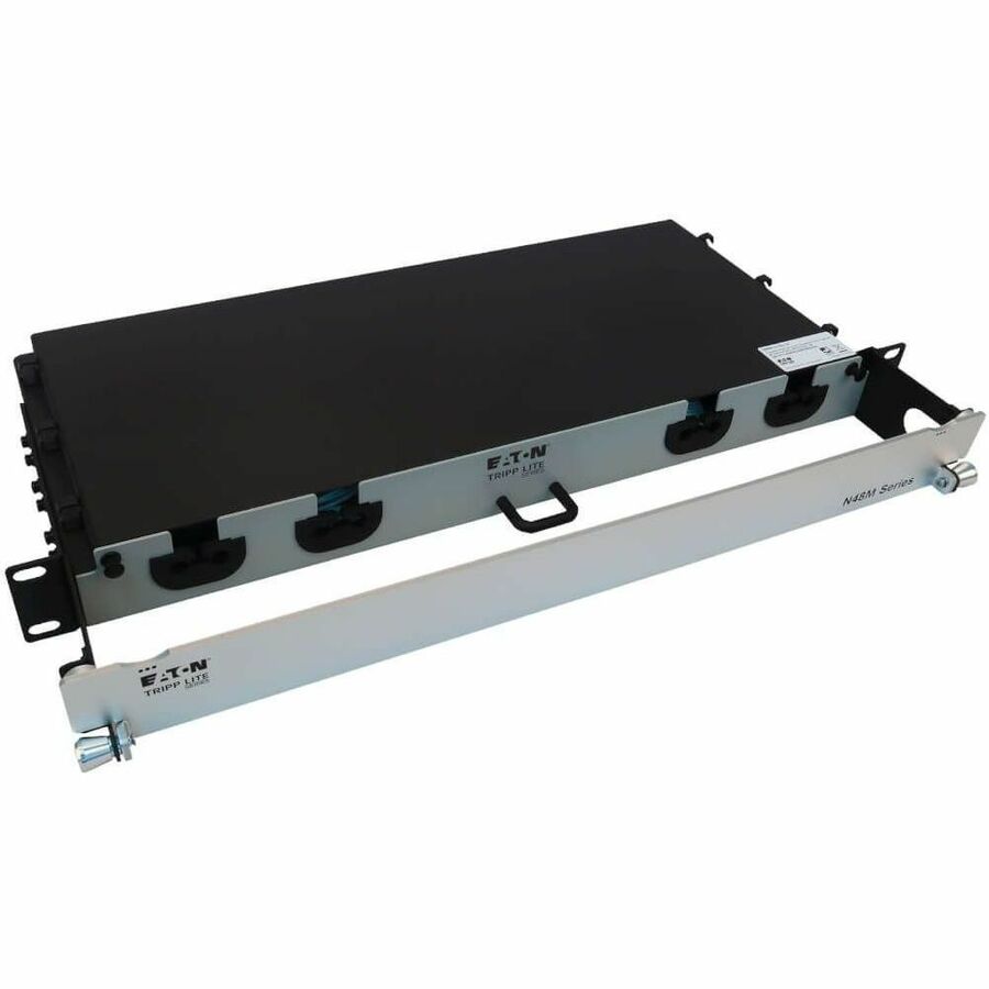 Eaton Tripp Lite Series Preloaded Fiber Panel, 1U - 2x (12x LC/LC Duplex M/M) 24F Trunk Cables, OM4 Multimode, 10 m (32.8 ft.)
