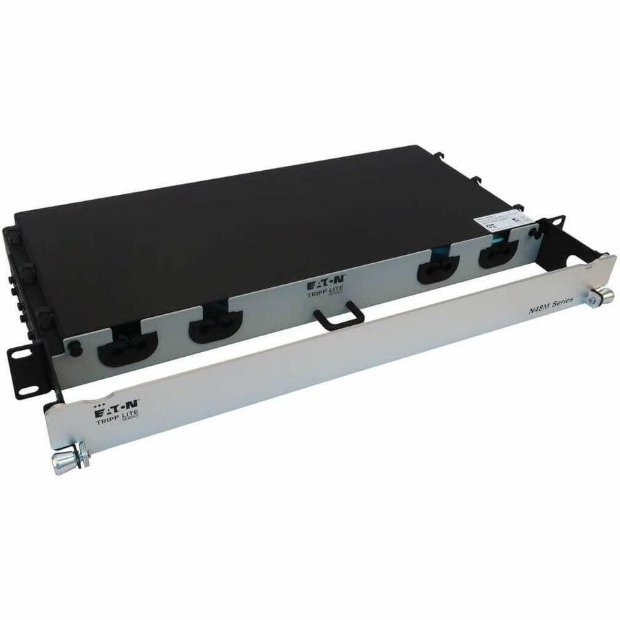 Eaton Tripp Lite Series Preloaded Fiber Panel, 1U - 4x (3x8F MTP/MPO-PC F/F) 24F Trunk Cables, OM4 Multimode, 10 m (32.8 ft.)