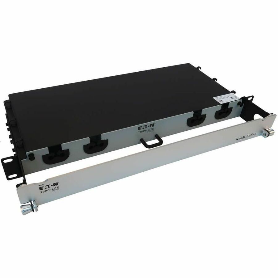 Eaton Tripp Lite Series Preloaded Fiber Panel, 1U - 4x (12F MTP/MPO-PC to 4x LC Duplex F/M) 8F Trunk Cables, OM4 Multimode, 10 m (32.8 ft.)