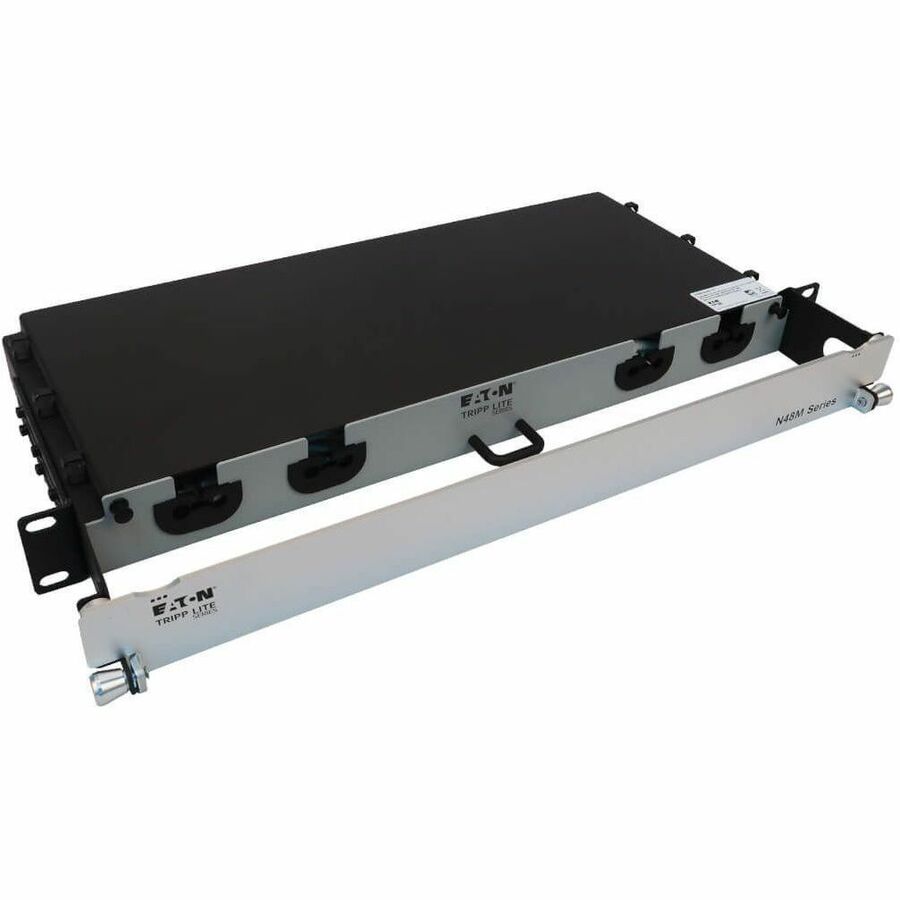 Eaton Tripp Lite Series Preloaded Fiber Panel, 1U - 6x (4x LC/LC Duplex M/M) 8F Trunk Cables, OM4 Multimode, 10 m (32.8 ft.)