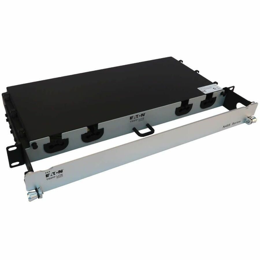 Eaton Tripp Lite Series Preloaded Fiber Panel, 1U - 2x (12x LC/LC Duplex M/M) 24F Trunk Cables, OS2 Singlemode, 10 m (32.8 ft.)