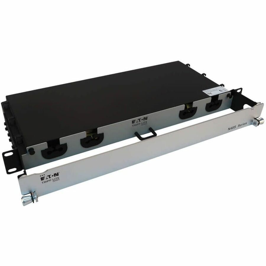 Eaton Tripp Lite Series Preloaded Fiber Panel, 1U - 2x (12F MTP/MPO-APC to 4x LC Duplex F/M) 8F Trunk Cables, OS2 Singlemode, 20 m (65.6 ft.)