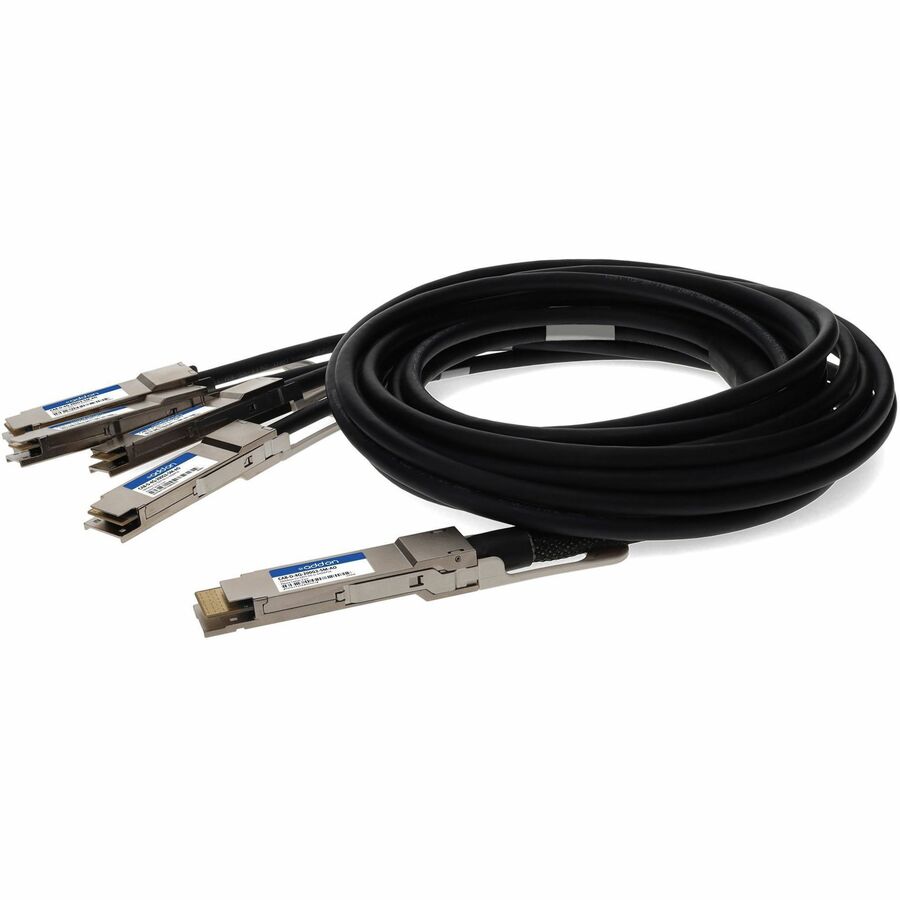 AddOn Arista Networks® CAB-D-4Q-200G-2-5M Compatible TAA Compliant 200GBase-CU QSFP-DD 200G to 4xQSFP28 50G NRZ Direct Attach Cable (Passive Twinax, 2.5m)