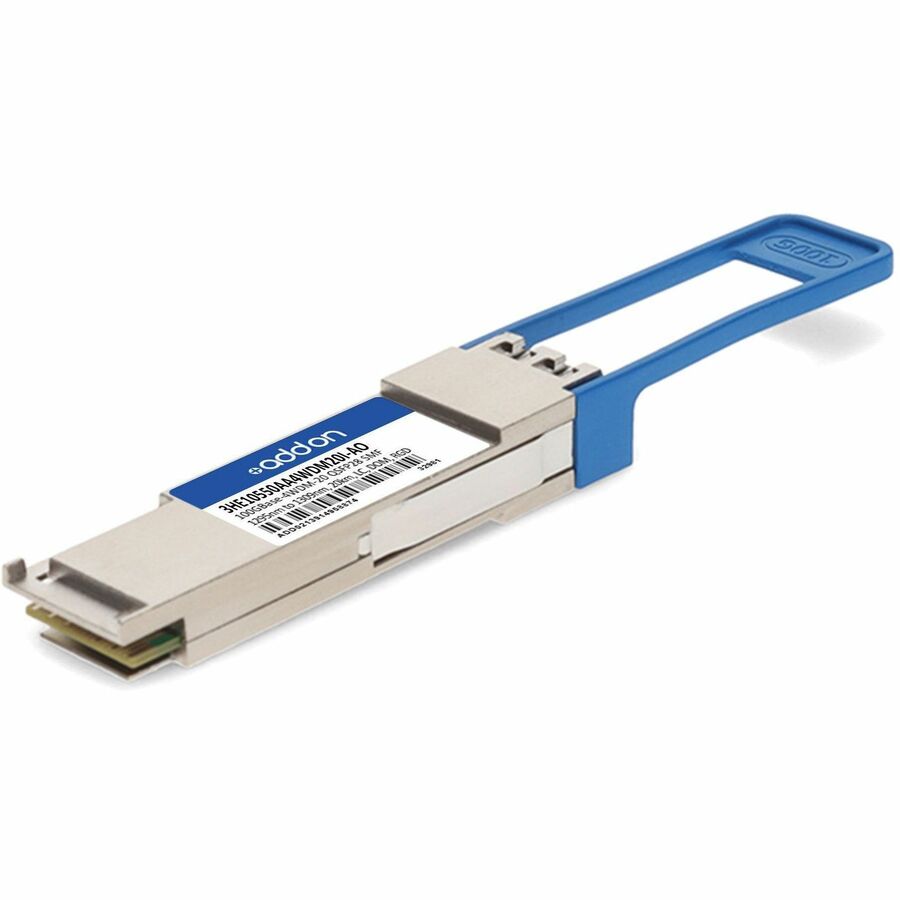 AddOn Alcatel-Lucent Nokia® 3HE10550AA-4WDM-20-I Compatible TAA 100GBase-4WDM-20 QSFP28 (SMF, 1295nm to 1309nm, 20km, LC, DOM, -40 to 85C)