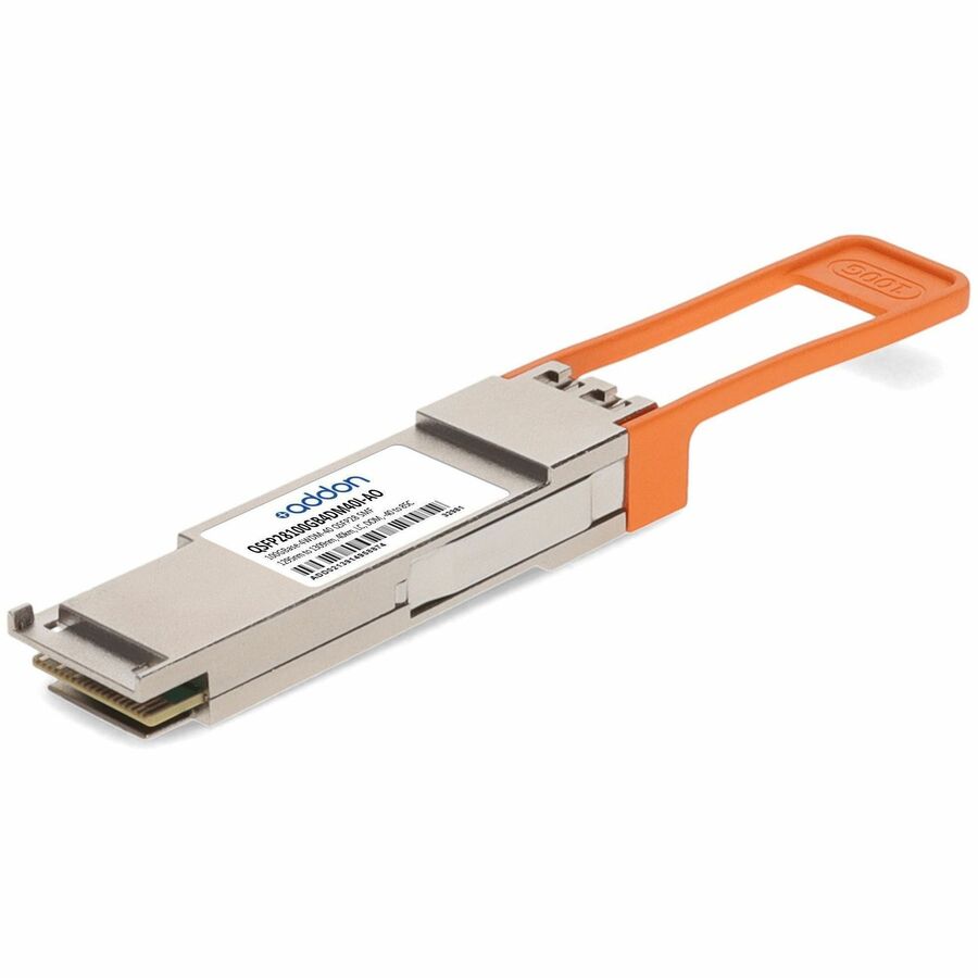 AddOn MSA and TAA 100GBase-4WDM-40 QSFP28 Transceiver (SMF, 1295nm to 1309nm, 40km, LC, DOM, -40 to 85C)