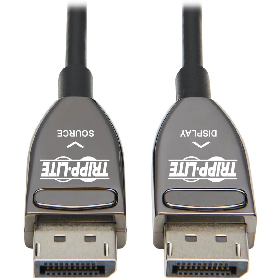 Tripp Lite by Eaton DisplayPort Active Optical Cable (AOC), 8K 60 Hz (M/M), CL3 Rated, Latching Connectors, Black, 15 m (49 ft.)