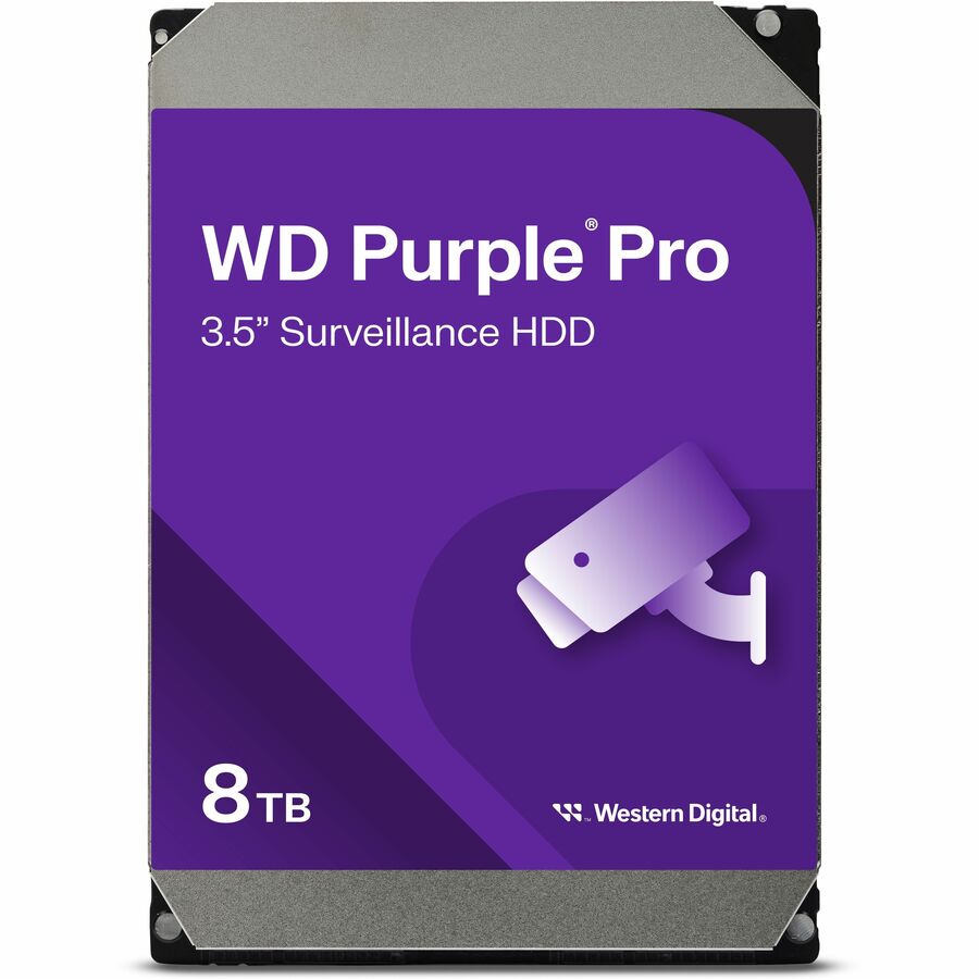 Western Digital Purple Pro WD8001PURP 8 TB Hard Drive - 3.5" Internal - SATA (SATA/600) - Conventional Magnetic Recording (CMR) Method