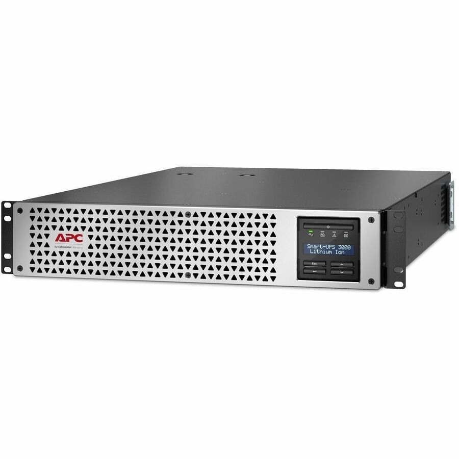 APC Smart-UPS, Line Interactive, 3kVA, Lithium-ion, Rackmount 2U, 120V, 2x NEMA 5-20R+6x NEMA 5-15R outlets, SmartConnect Port+SmartSlot, AVR, LCD