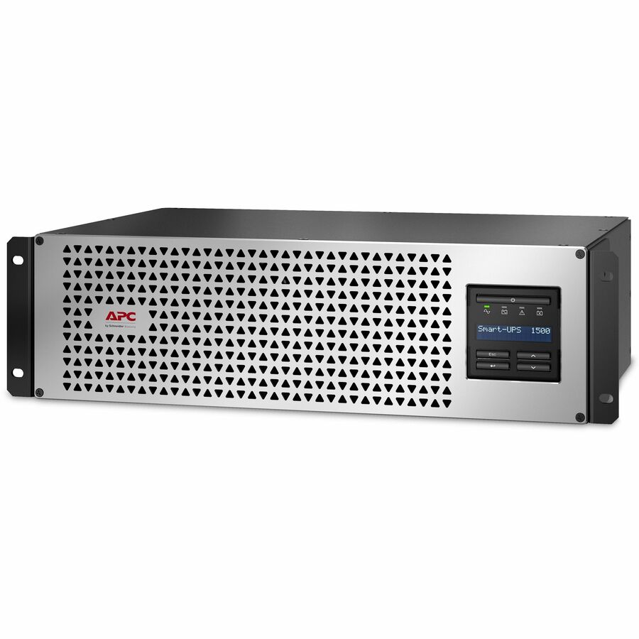 APC Smart-UPS, Line Interactive, 1500VA, Lithium-ion, Rackmount 3U, 120V, 6x NEMA 5-15R outlets, SmartConnect Port+Network Card, Short Depth, AVR, LCD