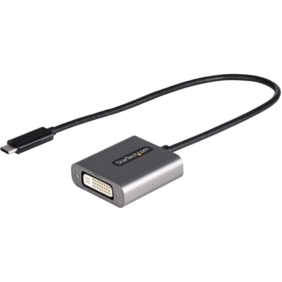 StarTech USB C to DVI Adapter, 1920x1200p, USB Type-C to DVI-D Adapter Dongle, USB-C to DVI Display/Monitor Video Converter, 12" Cable