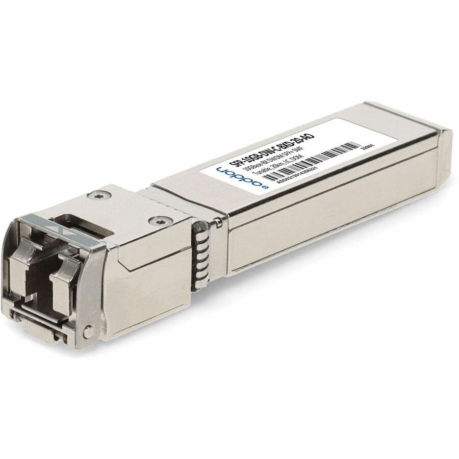 AddOn MSA and TAA 10G-BX DWDM 100GHz Multi-rate Multi-band SFP+ Transceiver (SMF, 20km, Primary, DOM)
