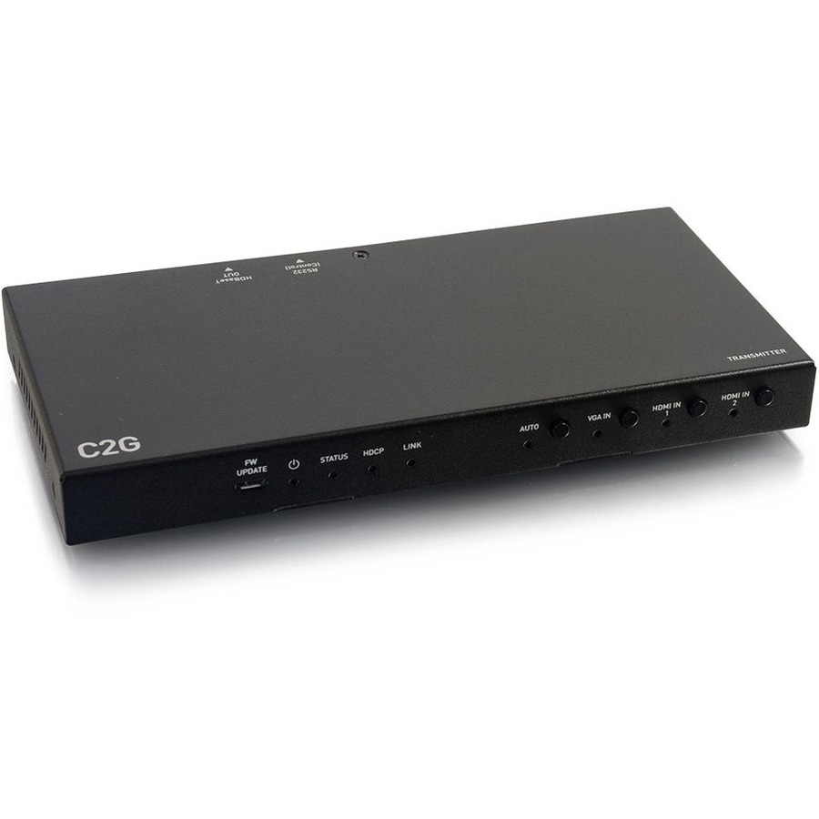 C2G Dual 4K HDMI HDBaseT + VGA, 3.5mm, and RS232 over Cat Switching Extender Box Transmitter - 4K 60Hz