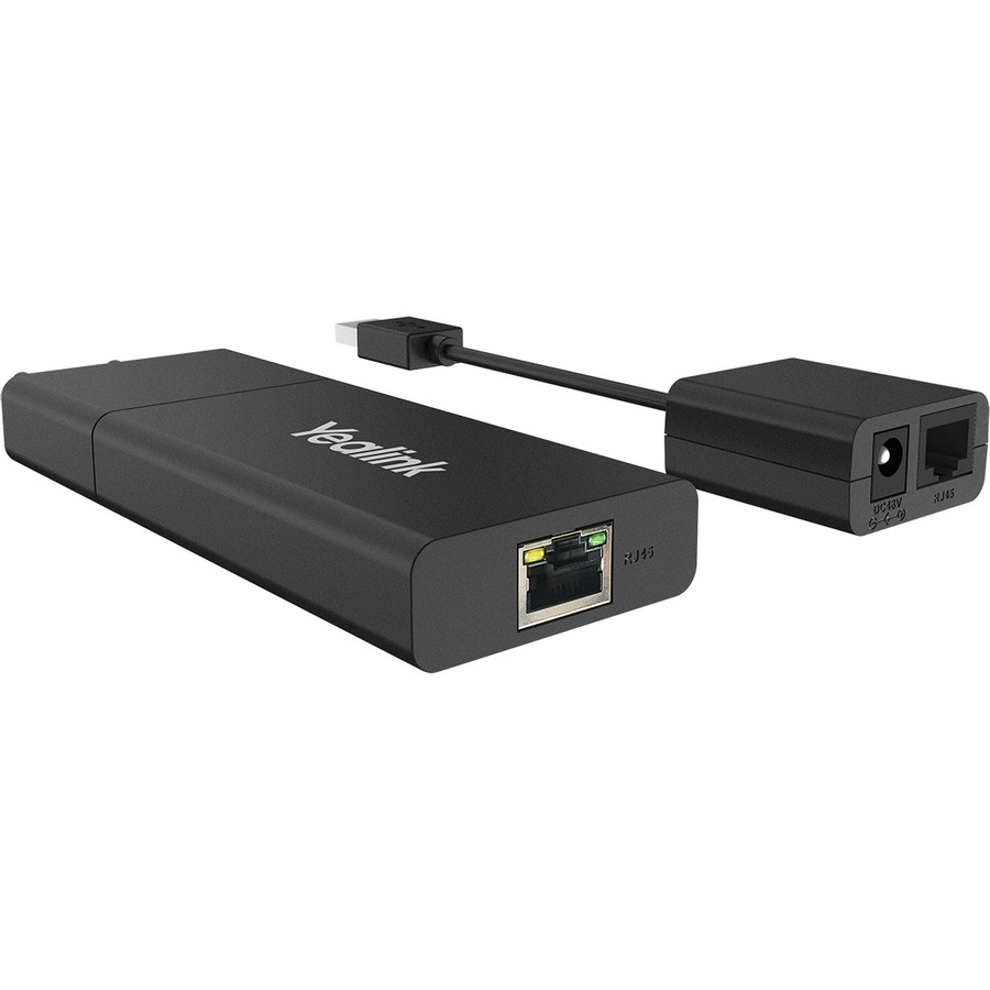 Yealink USB2CAT5E-EXT USB Extender - 2 x Network (RJ-45) - 3 x USB - 131.23 ft Extended Range