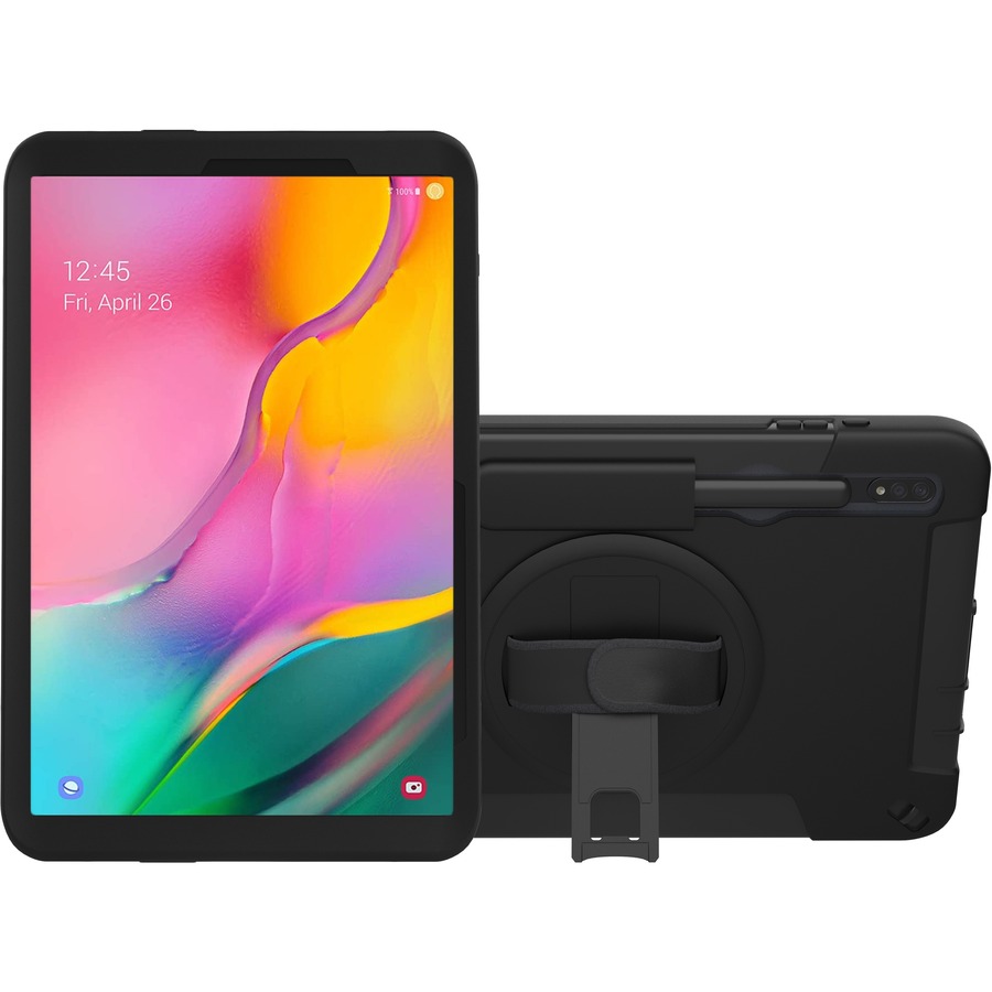 CTA Digital Protective Case with Built-in 360 Degree Rotatable Grip Kickstand & Pen Slot for Samsung Galaxy Tab S7
