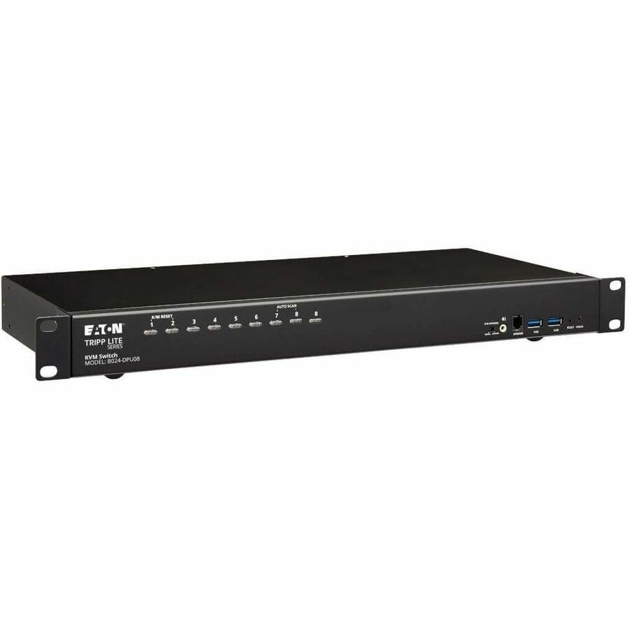Tripp Lite by Eaton 8-Port DisplayPort/USB KVM Switch with Audio/Video and USB Peripheral Sharing 4K 60 Hz 1U Rack-Mount