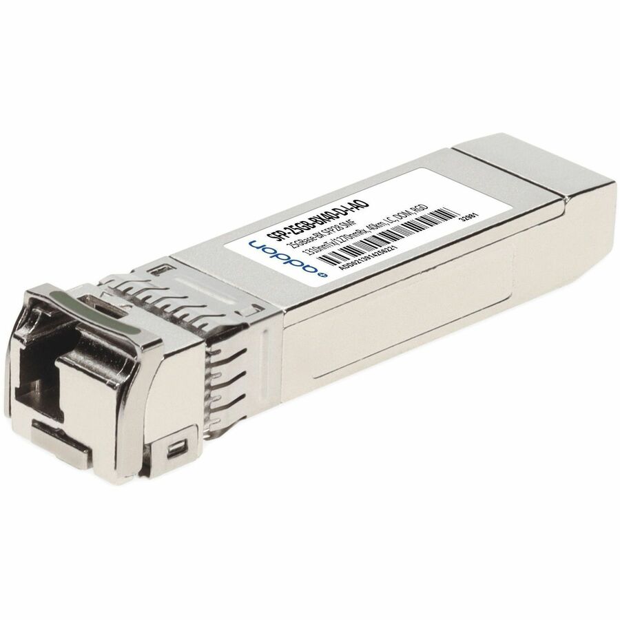 AddOn MSA and TAA 25GBase-BX SFP28 Transceiver (SMF, 1310nmTx/1270nmRx, 40km, LC, DOM, -40 to 85C)