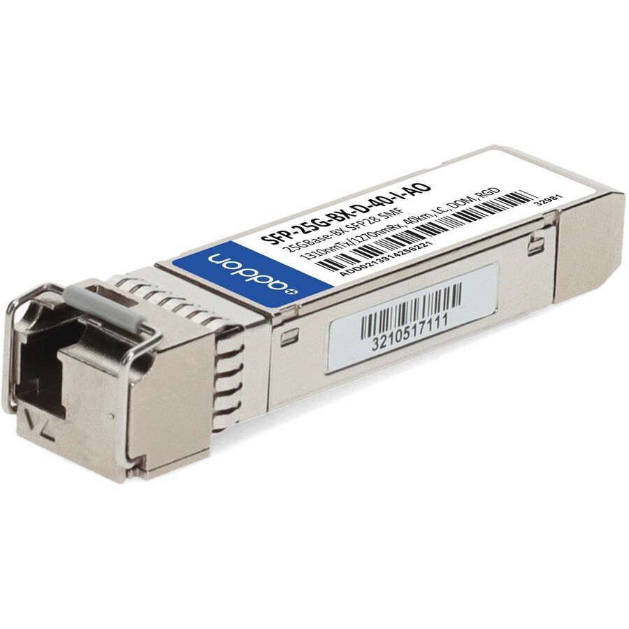 AddOn Cisco® SFP-25G-BX-D-40-I Compatible TAA 25GBase-BX SFP28 Transceiver (SMF, 1310nmTx/1270nmRx, 40km, LC, DOM, -40 to 85C)