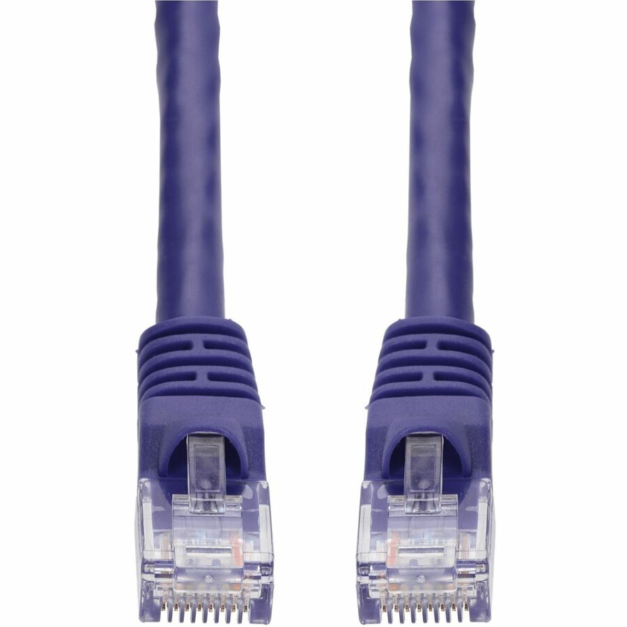 AddOn 6in Purple CAT6 PVC Ethernet Cable Snagless Bubble Boot RJ-45 M/M CAT 6