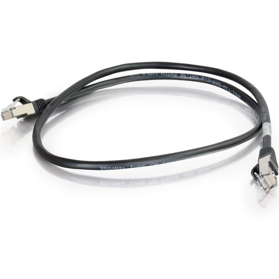 C2G 150 ft Cat5e Molded Shielded Network Patch Cable - Black