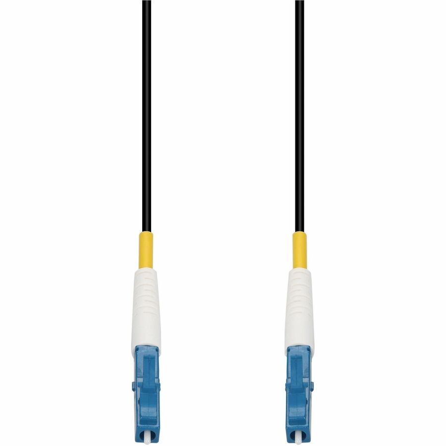 AddOn 15m LC to LC Black OS2 Simplex OFNR (Riser-Rated) SMF (Single Mode) Fiber Outdoor Patch Cable, 9/125