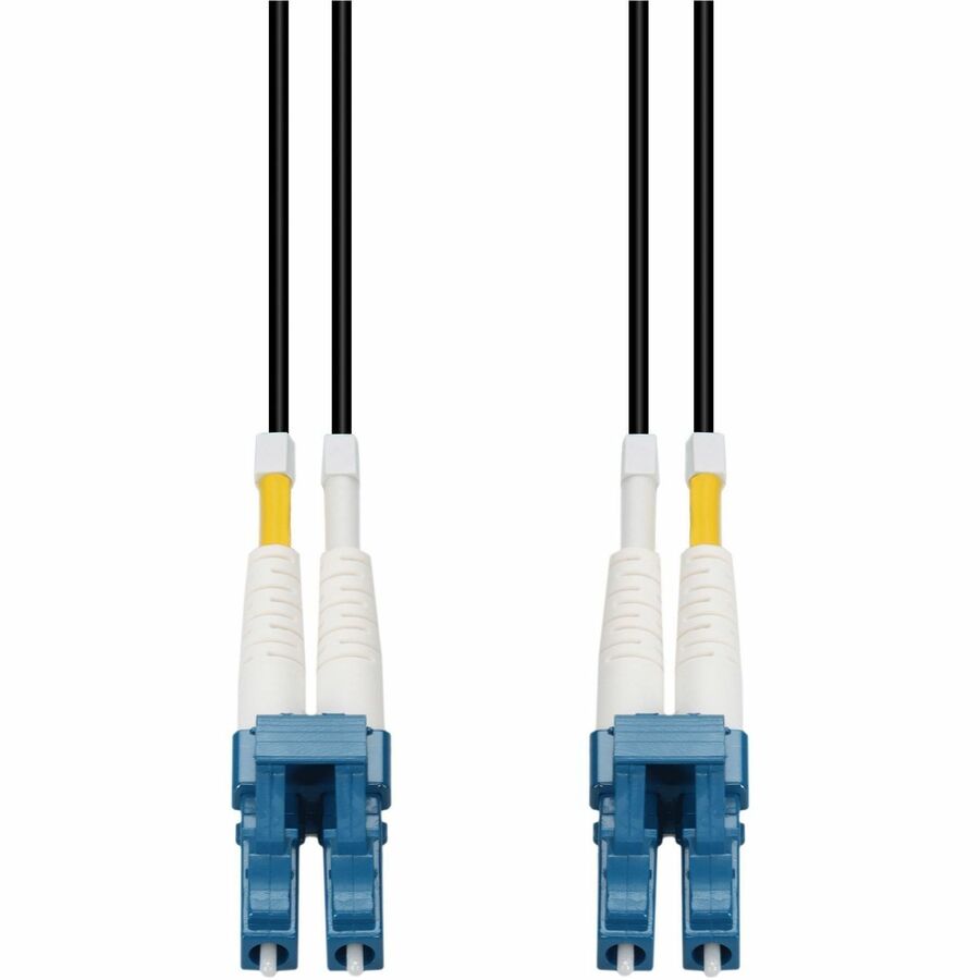 AddOn 20m LC to LC Black OS2 Simplex OFNR (Riser-Rated) SMF (Single Mode) Fiber Outdoor Patch Cable, 9/125