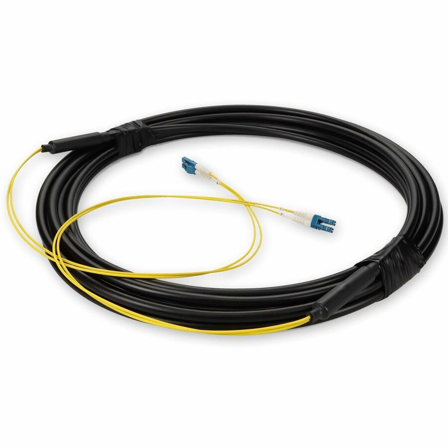AddOn 3m LC to LC Black OS2 Simplex OFNR (Riser-Rated) SMF (Single Mode) Fiber Outdoor Patch Cable, 9/125