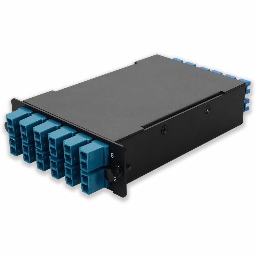 AddOn 4-Bay Cassette 24-Fiber 12 Duplex CS In, 12 LC Duplex Out, Single-mode Duplex OS2