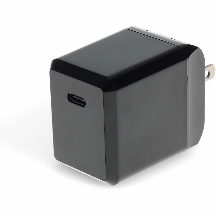 AddOn Wall Charger 1X USB-C 3.1 5V at 3A, 9V at 2A, or 12V at 1.5A 18W total, Black