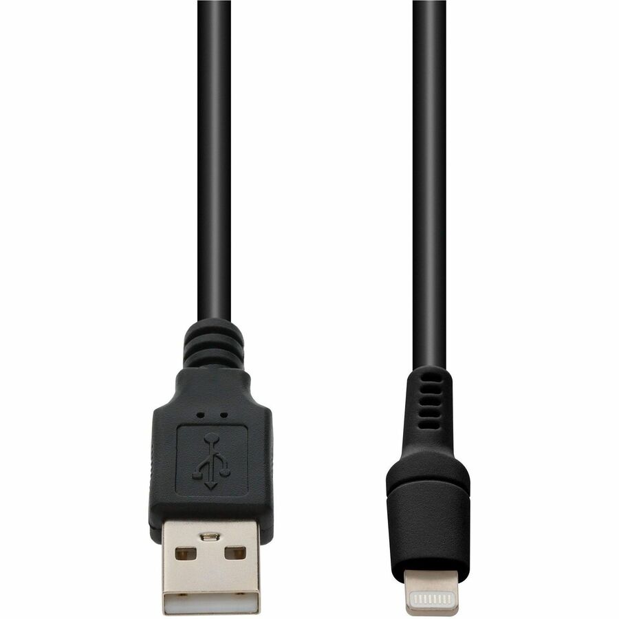 AddOn 1m USB A 2.0 (Male) to Lightning (Male) Sync and Charge Black Cable, MFI, 480Mbps
