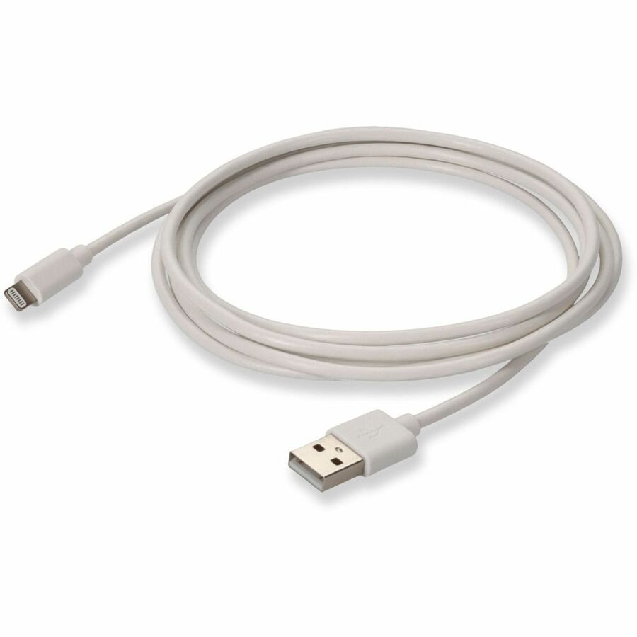 AddOn 3m (9.8ft) USB A 2.0 Male to Lightning Male Sync and Charge White Cable