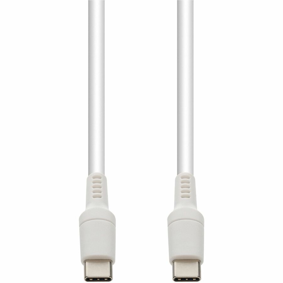 AddOn 2m USB C 2.0 (Male) to USB C 2.0 (Male) Sync and Charge White Cable, 480Mbps
