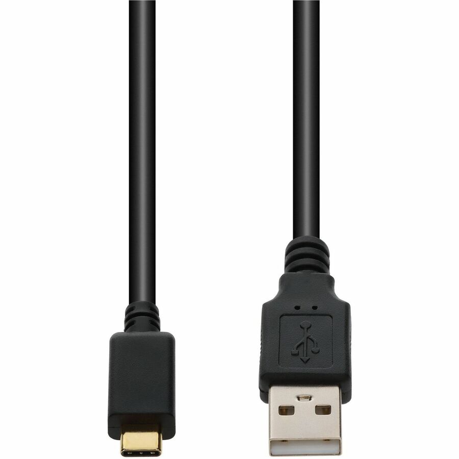 AddOn 1m USB A 2.0 (Male) to USB C 2.0 (Male) Sync and Charge Black Cable, 480Mbps