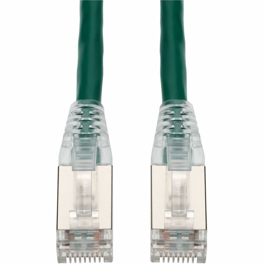 AddOn 100ft Green CAT6 Shielded PVC Ethernet Cable Snagless Easy Clear Boot RJ-45 M/M CAT 6
