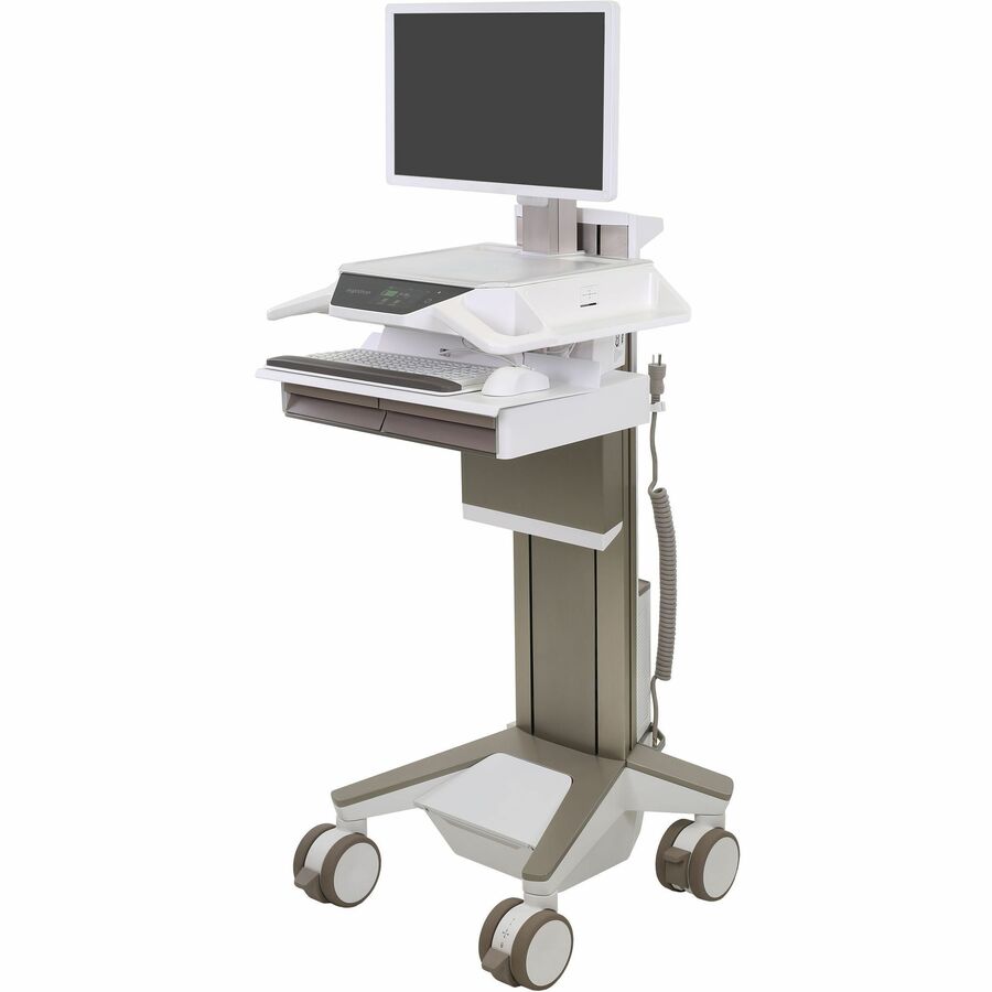 Ergotron CareFit™ Pro Electric Lift Cart, LiFe Powered, 2 Drawers (2x1), US/CA/MX