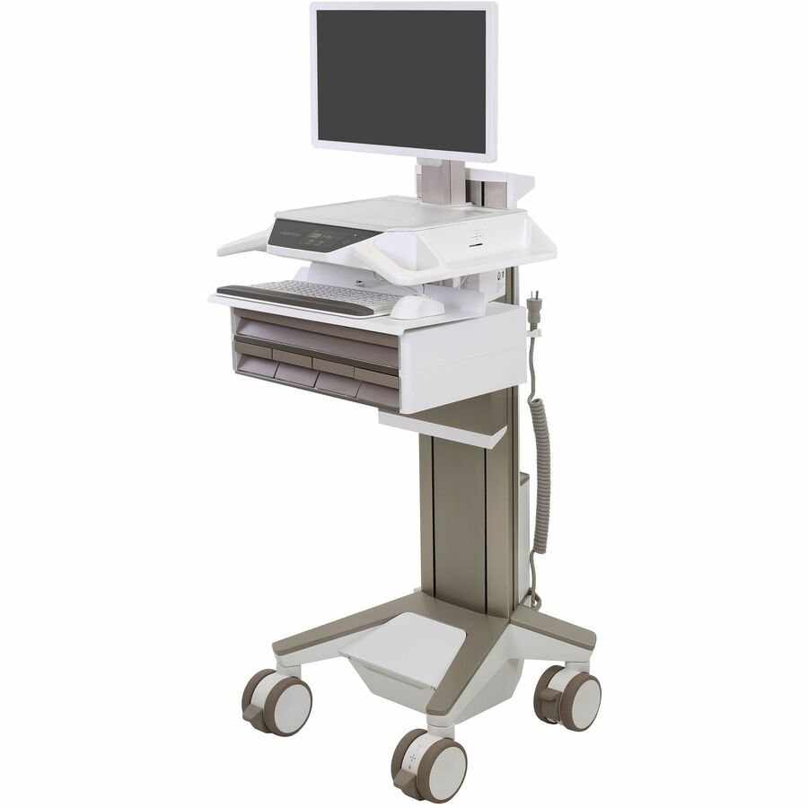 Ergotron CareFit™ Pro Electric Lift Cart, LiFe Powered, 5 Drawers (4x1+1), US/CA/MX