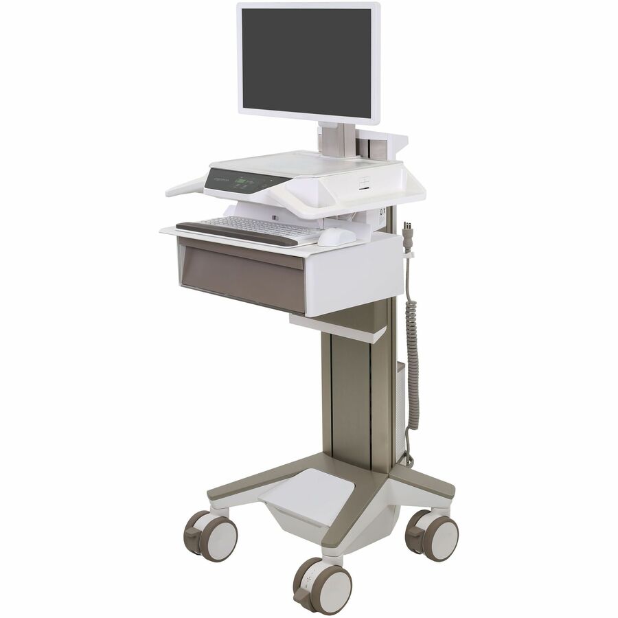 Ergotron CareFit™ Pro Electric-Lift Cart, LiFe Powered, 1 Tall Drawer (1x1), US/CA/MX