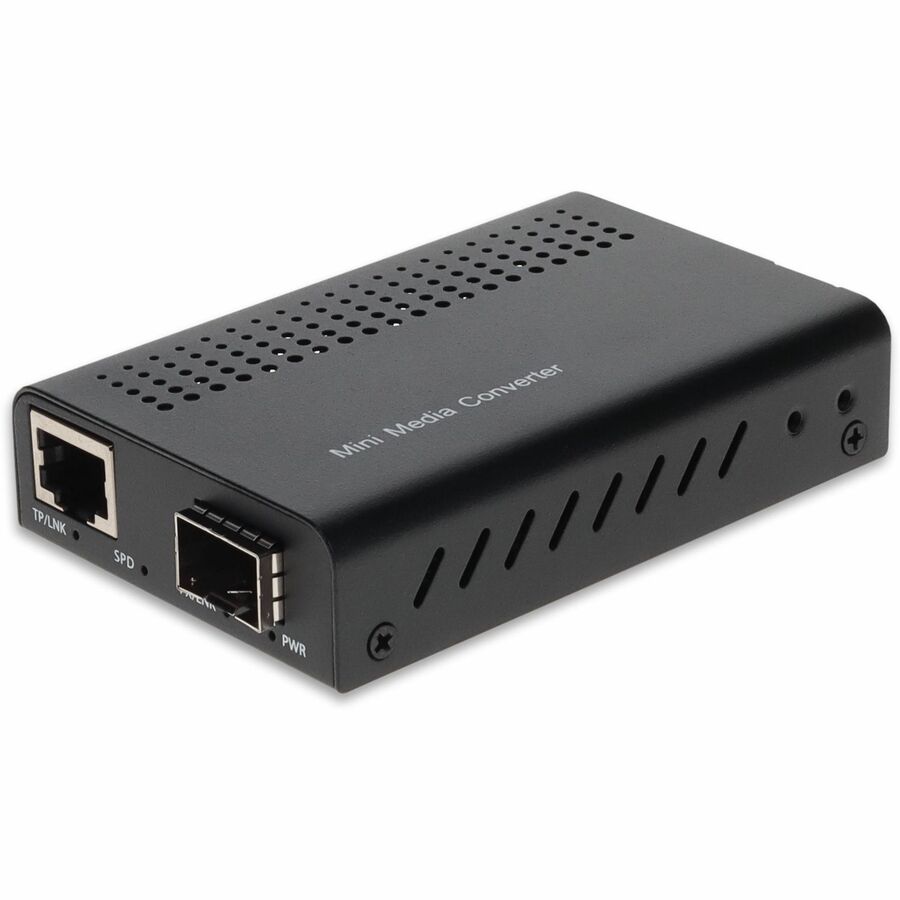 AddOn 100M/1G/2.5G/5G/10GBase-N(RJ-45) to Open SFP+ Port Media Converter