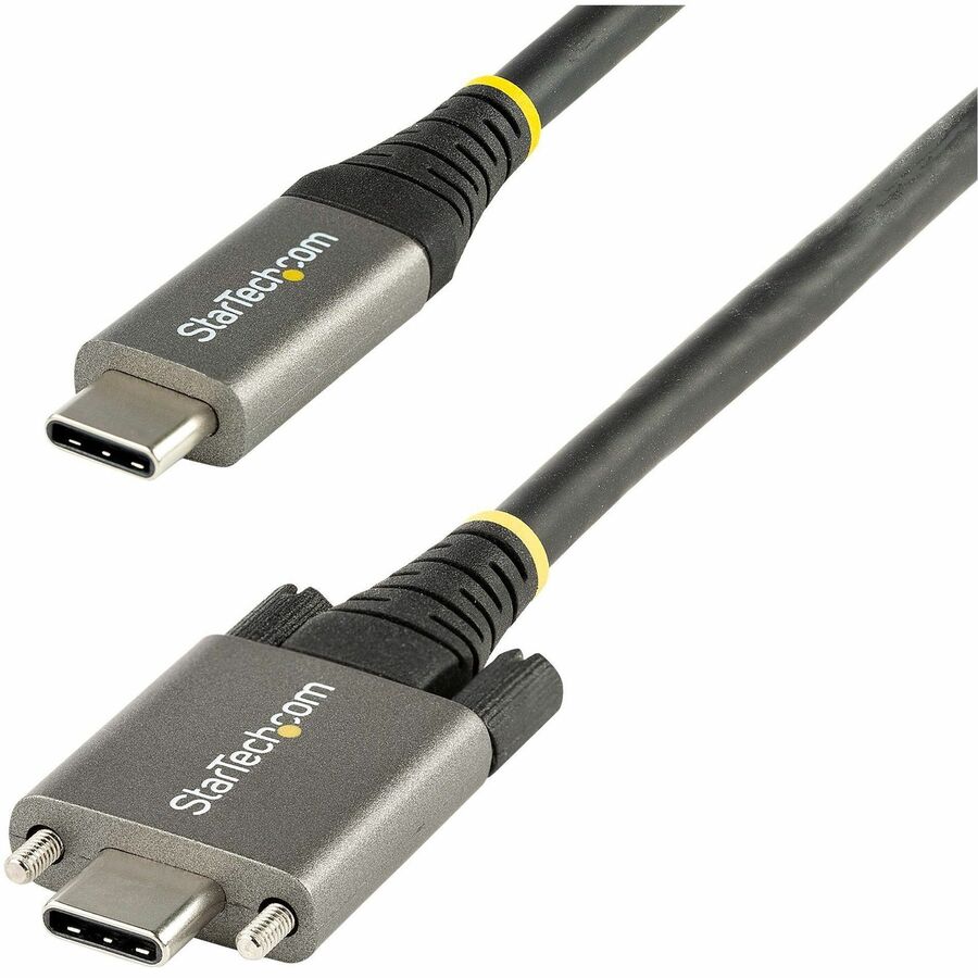 StarTech 3.3ft (1m) USB-C Cable, Side Screw Locking, USB 10Gbps, 100W (5A) PD, 8K 60Hz / 4K 144Hz DP Alt Mode, USB-IF Certified