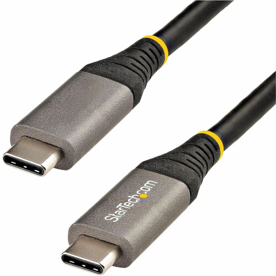 StarTech 1.6ft (50cm) USB-C Cable, USB 10Gbps, 100W (5A) Power Delivery, 8K 60Hz / 4K 144Hz DP Alt Mode, Thunderbolt Compatible