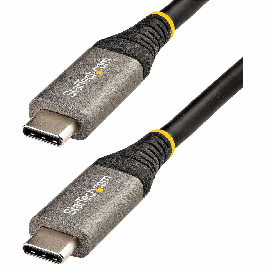 StarTech 6.6ft (2m) USB-C Cable, USB 5Gbps, 100W (5A) Power Delivery, 4K 60Hz DP Alt Mode, TPE Jacket, Thunderbolt Compatible
