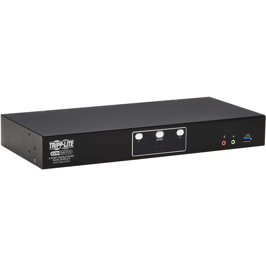 Tripp Lite by Eaton 2-Port DisplayPort Dual-Display KVM Switch - 4K 60 Hz USB 3.2 Gen 1 HDCP 2.2 USB Sharing