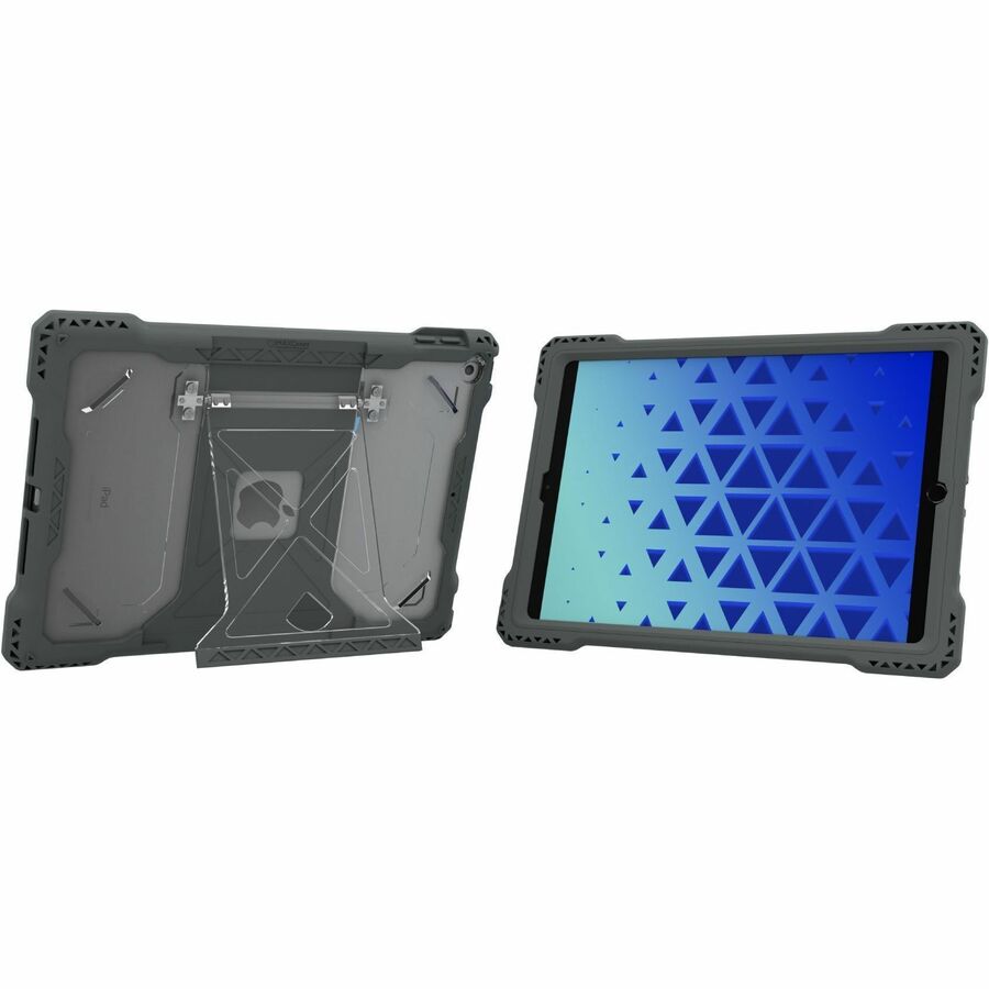 MAXCases Shield Extreme-X2 for iPad 9 10.2" (Fits iPad 7/8/9) (Black Bezel-Gray Chromebook Case)