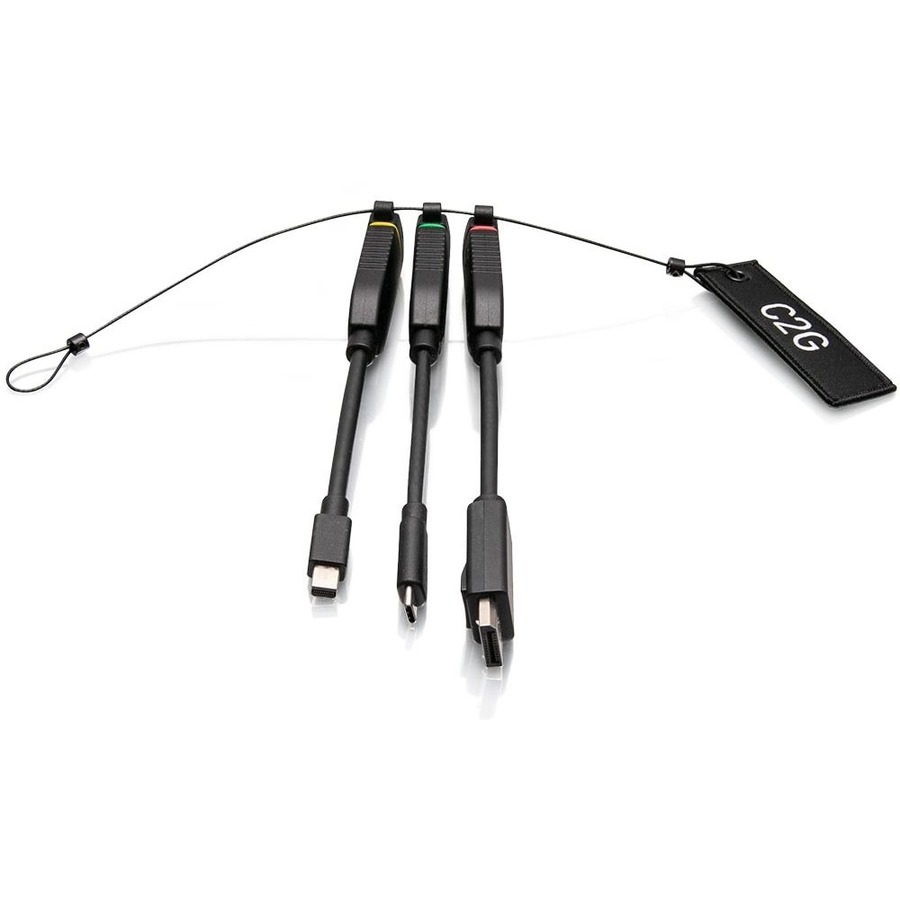 C2G Universal 4K HDMI® Dongle Adapter Ring with Color Coded Mini DisplayPort™, DisplayPort, and USB-C®