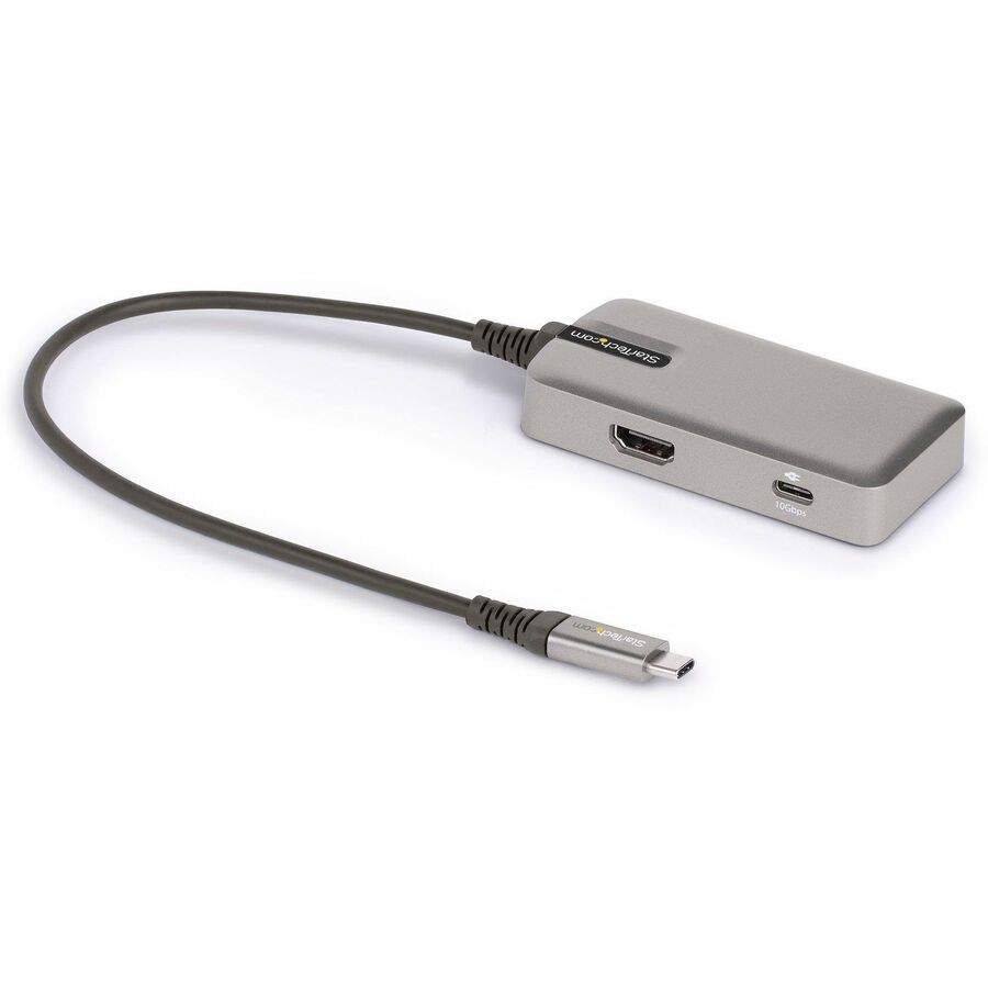 StarTech USB C Multiport Adapter, 4K 60Hz HDMI, 100W PD Passthrough, USB Hub, USB Type-C Mini Docking Station, 10" (25cm) Cable, TAA