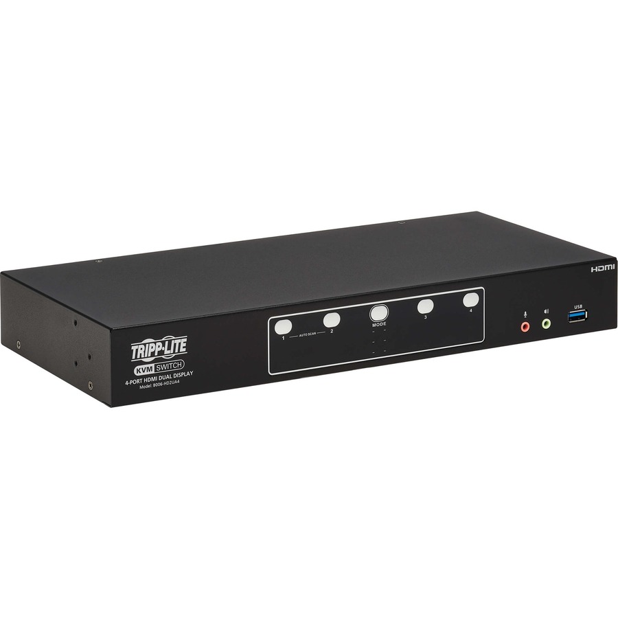 Tripp Lite by Eaton 4-Port HDMI Dual-Display KVM Switch - 4K 60 Hz USB 3.2 Gen 1 HDCP 2.2 USB Sharing