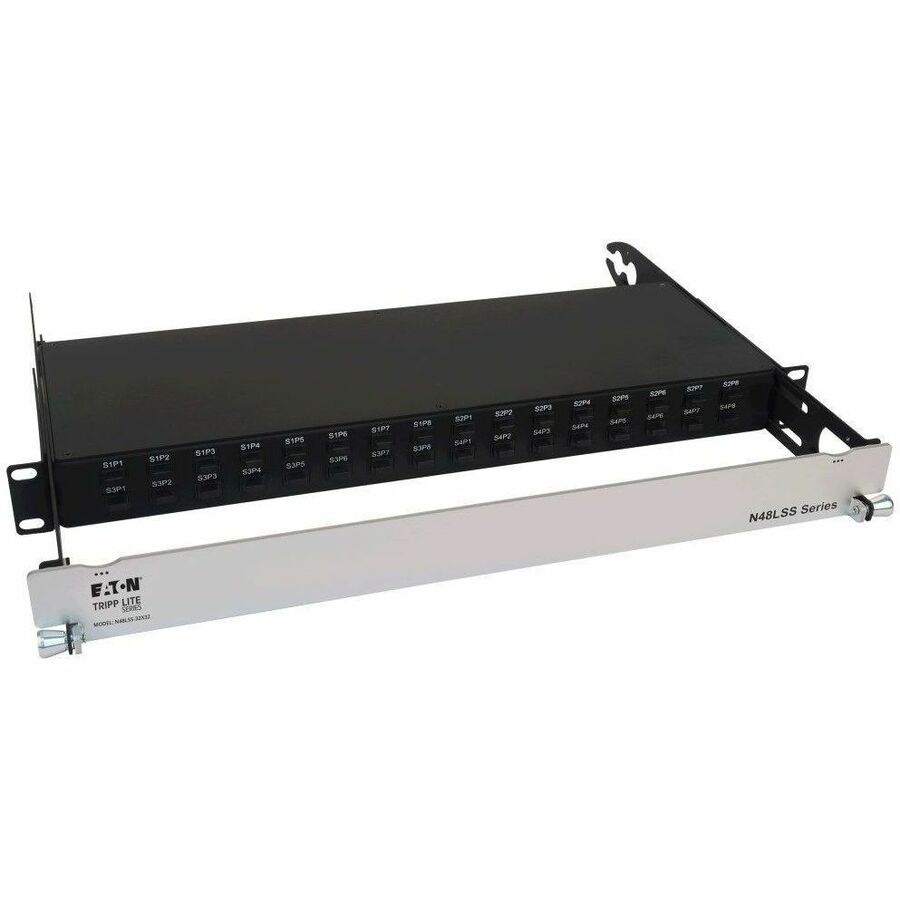 Eaton Tripp Lite Series Spine-Leaf MPO Panel with Key-Up to Key-Down MTP/MPO Adapter - 12F MTP/MPO-APC M/M, 8F OS2 Singlemode, 32 x 32 Ports, 1U