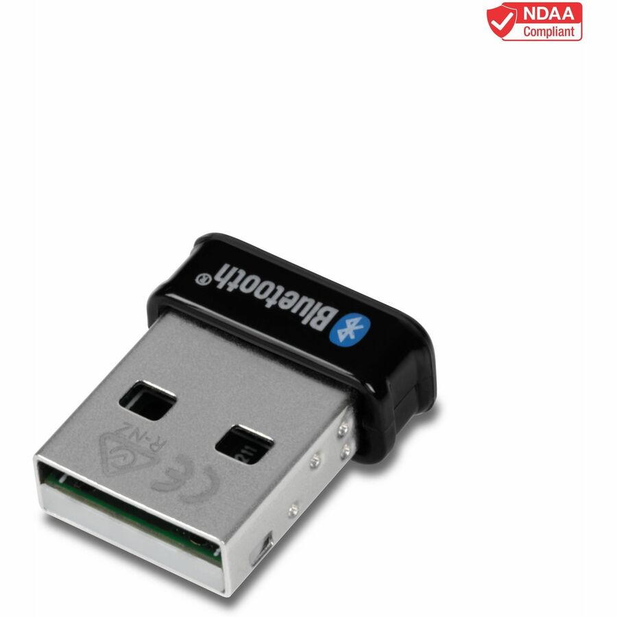 TRENDnet Micro Bluetooth 5.0 USB Adapter, Supports Basic Rate(BR), Bluetooth Low Energy(BLE), Enhanced Data Rate(EDR), 100m (328ft.) Range, Supports Windows OS, Black, TBW-110UB